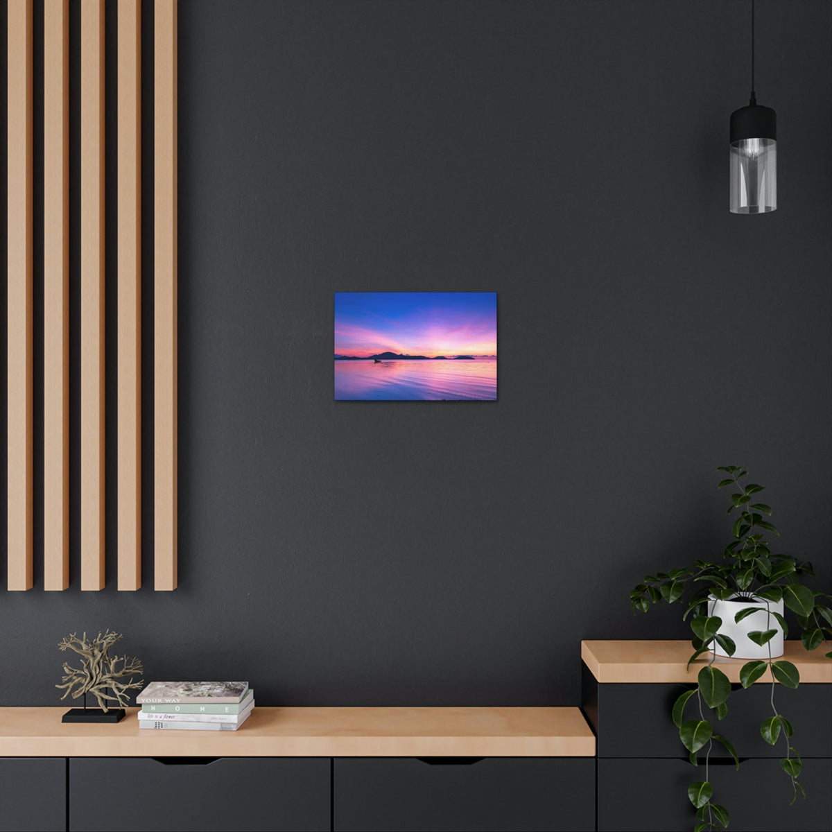 Majestic Sunset Over the Sea Scene Beautiful Engaging and Impressive Beauty Nature Scene Reflection in the Tropical Sea Wall Art Ready to Hang Unframed-Express Your Love Gifts