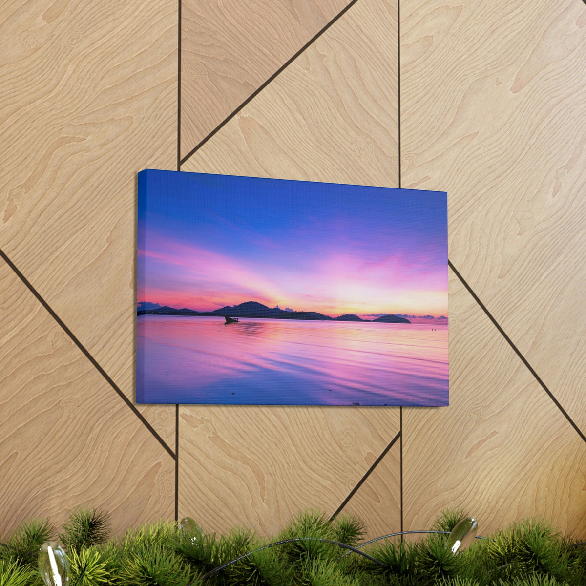 Majestic Sunset Over the Sea Scene Beautiful Engaging and Impressive Beauty Nature Scene Reflection in the Tropical Sea Wall Art Ready to Hang Unframed-Express Your Love Gifts