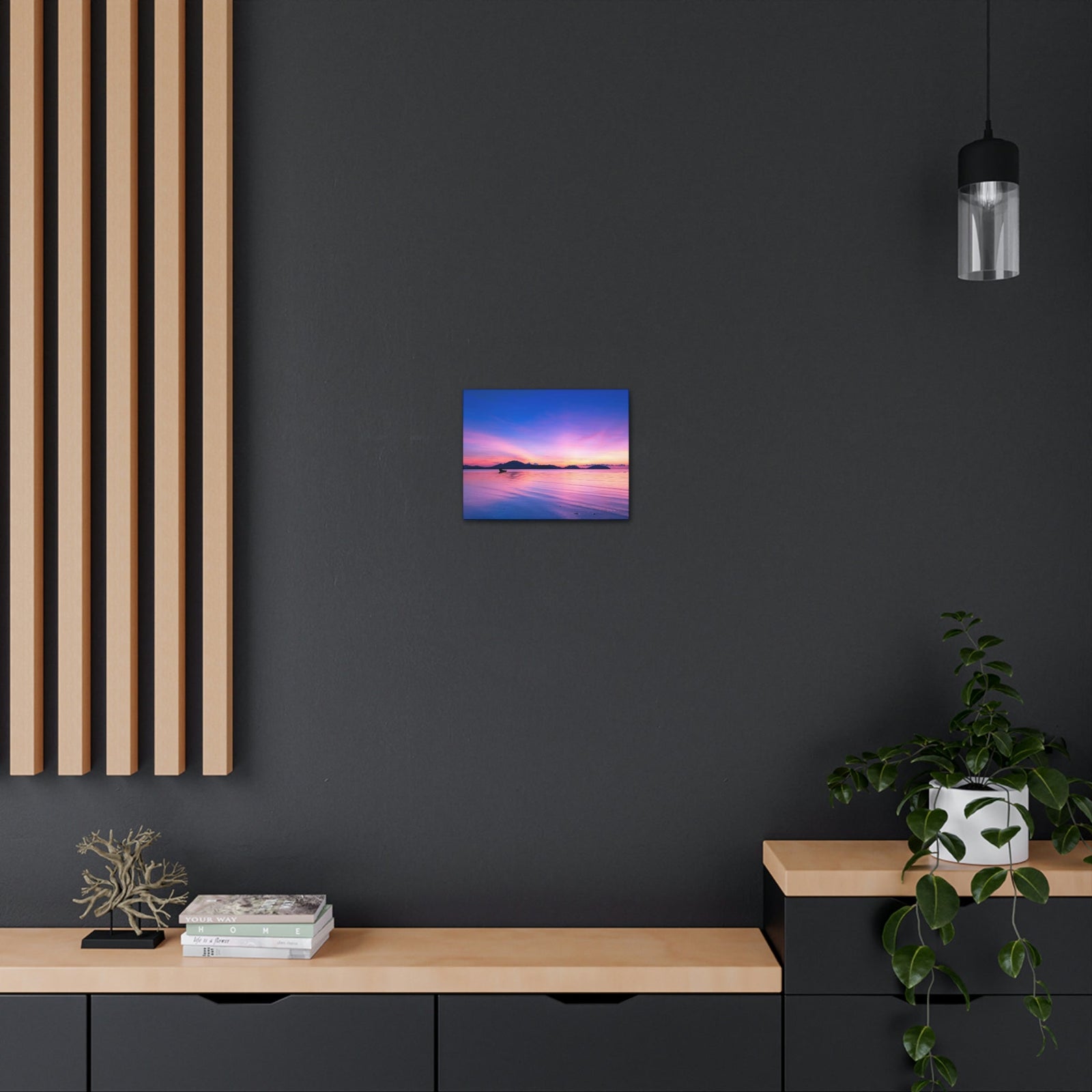Majestic Sunset Over the Sea Scene Beautiful Engaging and Impressive Beauty Nature Scene Reflection in the Tropical Sea Wall Art Ready to Hang Unframed-Express Your Love Gifts