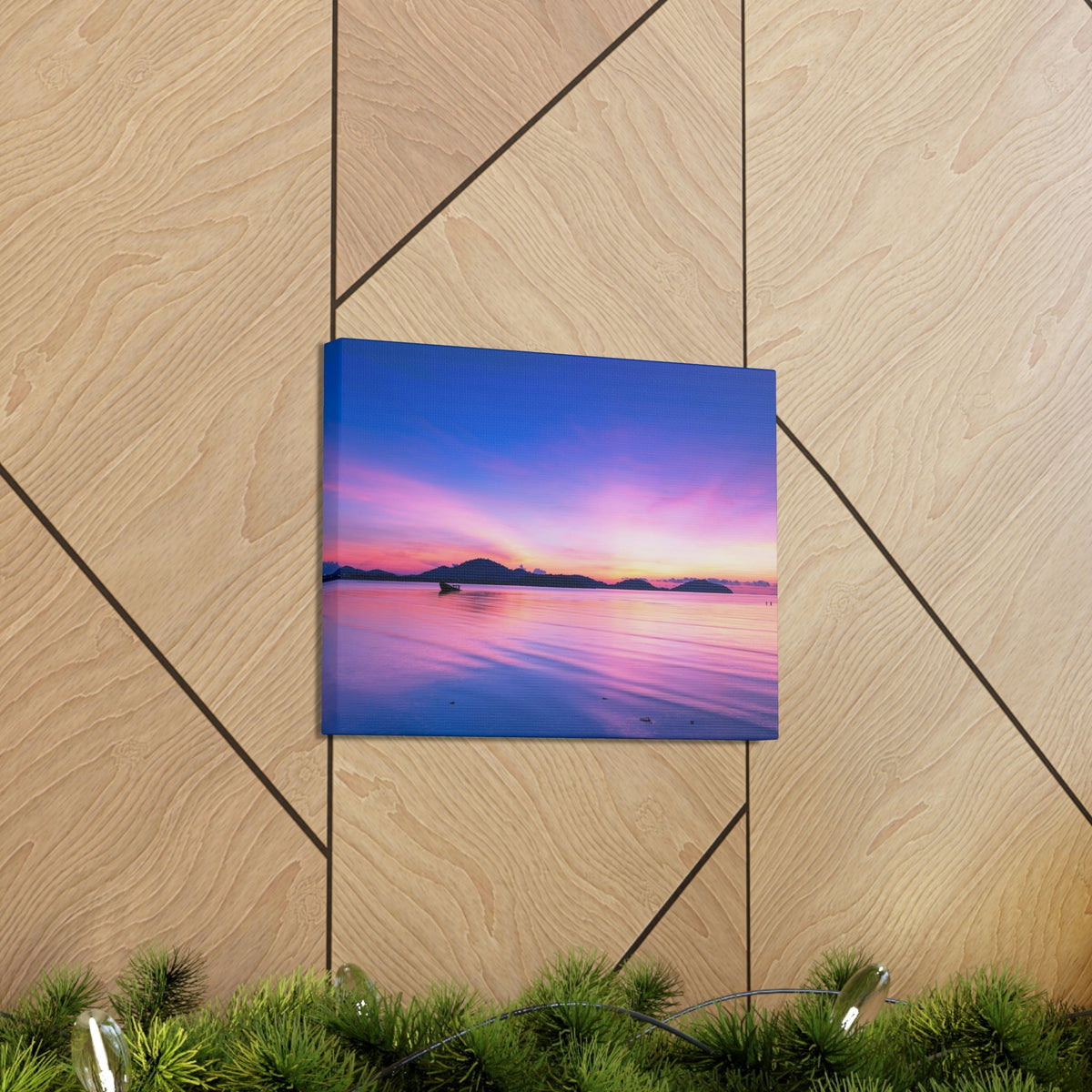 Majestic Sunset Over the Sea Scene Beautiful Engaging and Impressive Beauty Nature Scene Reflection in the Tropical Sea Wall Art Ready to Hang Unframed-Express Your Love Gifts