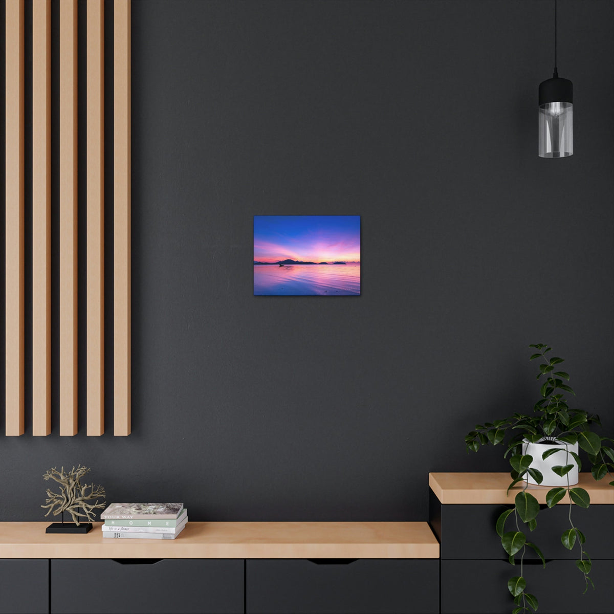 Majestic Sunset Over the Sea Scene Beautiful Engaging and Impressive Beauty Nature Scene Reflection in the Tropical Sea Wall Art Ready to Hang Unframed-Express Your Love Gifts