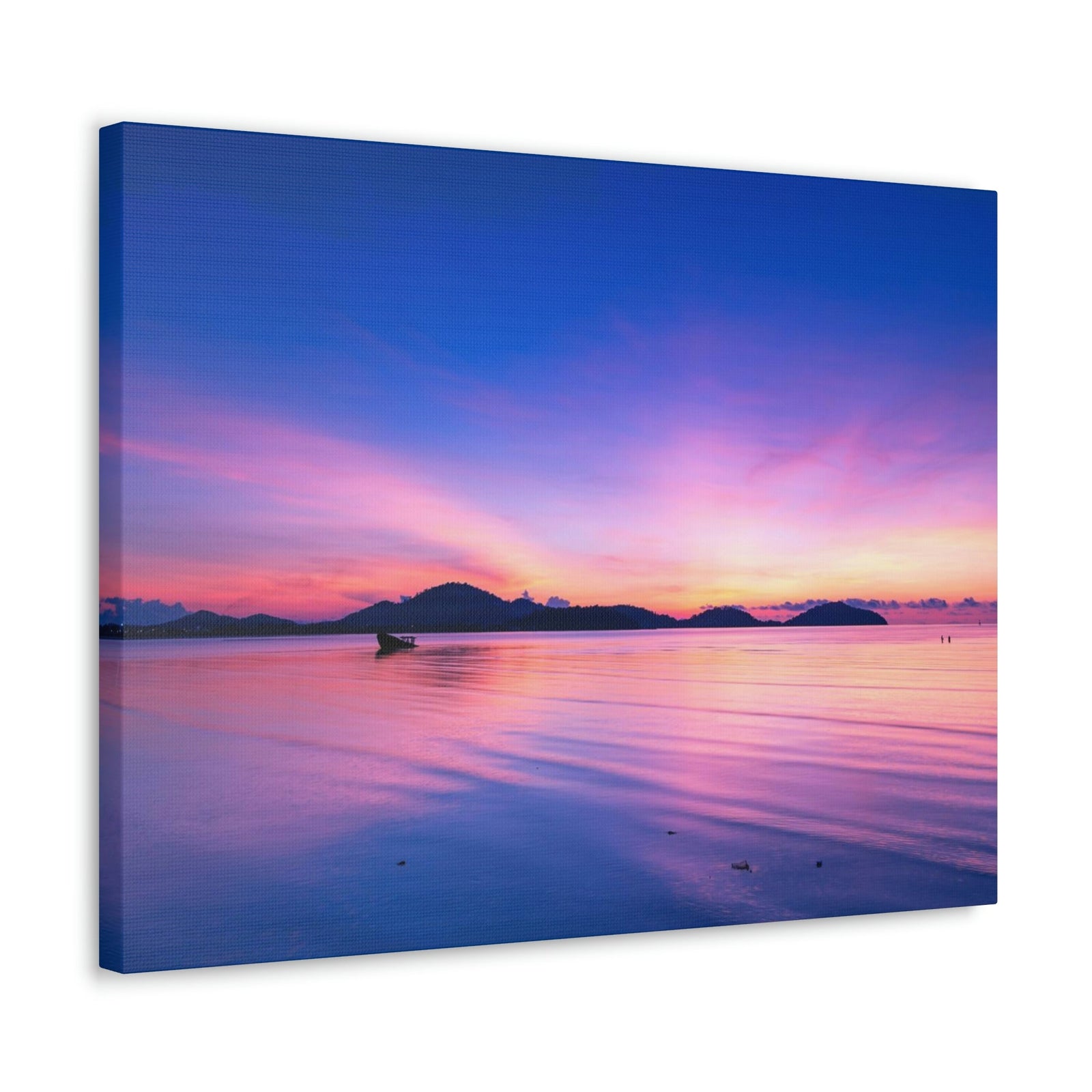 Majestic Sunset Over the Sea Scene Beautiful Engaging and Impressive Beauty Nature Scene Reflection in the Tropical Sea Wall Art Ready to Hang Unframed-Express Your Love Gifts