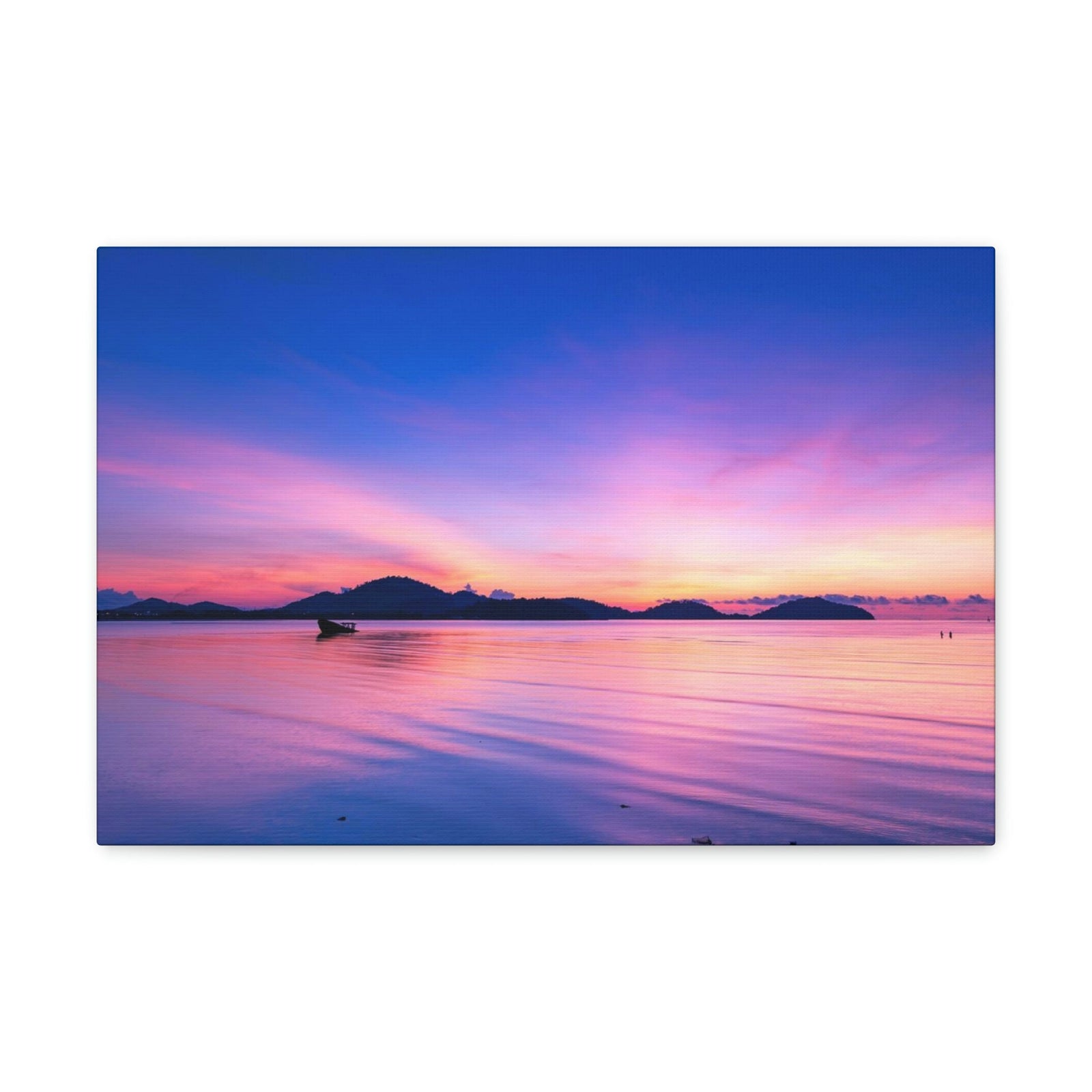 Majestic Sunset Over the Sea Scene Beautiful Engaging and Impressive Beauty Nature Scene Reflection in the Tropical Sea Wall Art Ready to Hang Unframed-Express Your Love Gifts