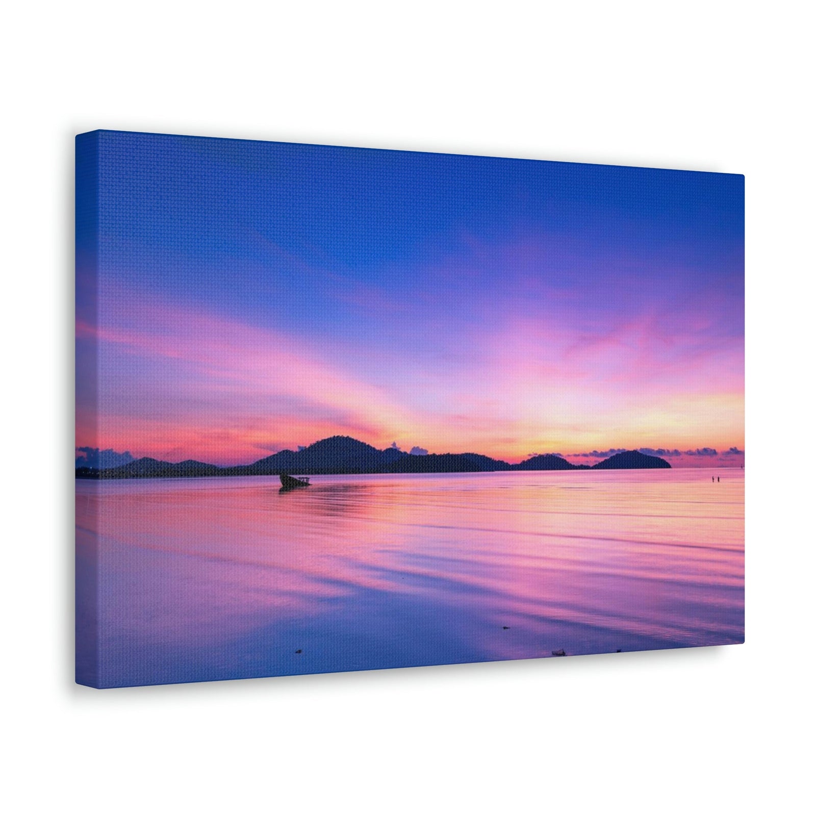 Majestic Sunset Over the Sea Scene Beautiful Engaging and Impressive Beauty Nature Scene Reflection in the Tropical Sea Wall Art Ready to Hang Unframed-Express Your Love Gifts