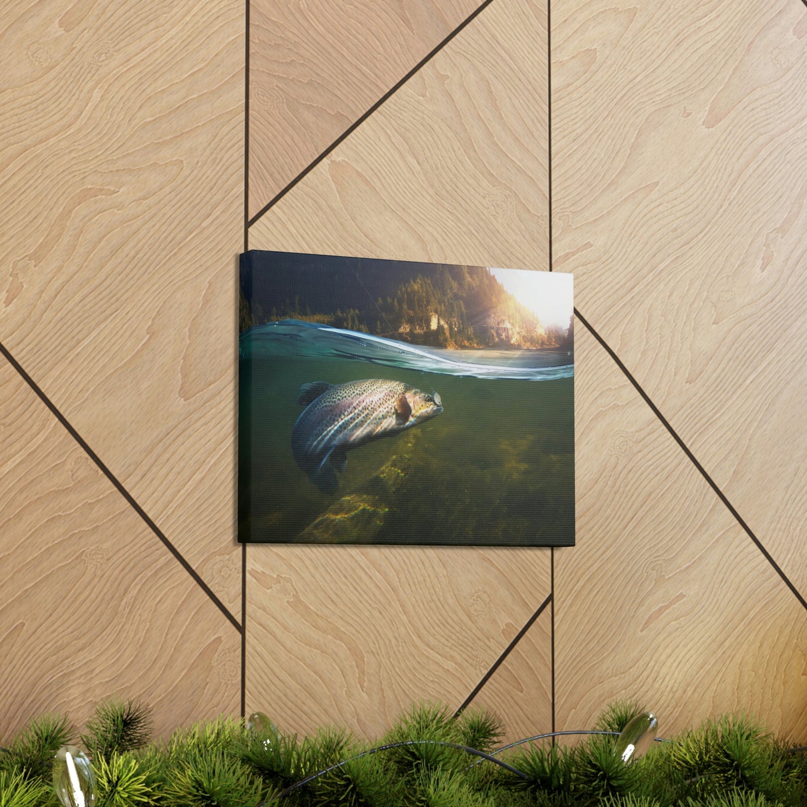 Scripture Walls Majestic Trout Art Majestic Trout Print Animal Wall Art Wildlife Canvas Prints Wall Art Ready to Hang Unframed-Express Your Love Gifts