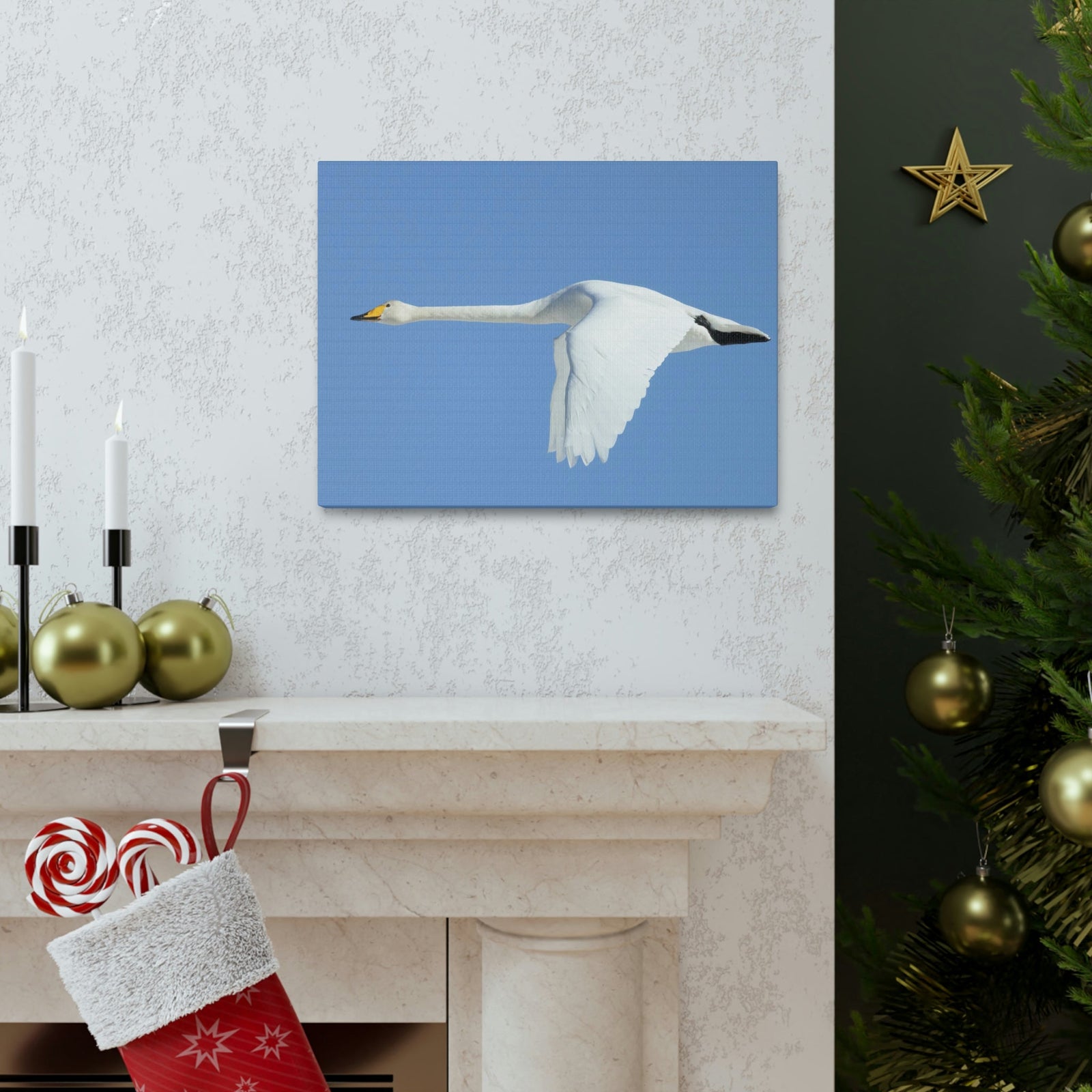 Scripture Walls Majestic Whooper Art Majestic Whooper Print Animal Wall Art Wildlife Canvas Prints Wall Art Ready to Hang Unframed-Express Your Love Gifts