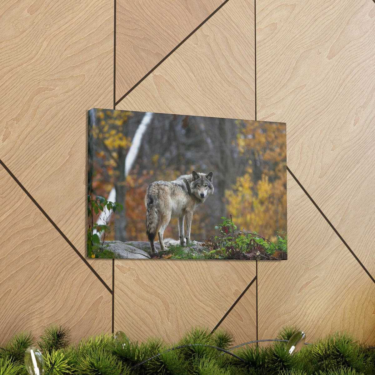 Scripture Walls Majestic Wolf Art Majestic Wolf Print Animal Wall Art Wildlife Canvas Prints Wall Art Ready to Hang Unframed-Express Your Love Gifts