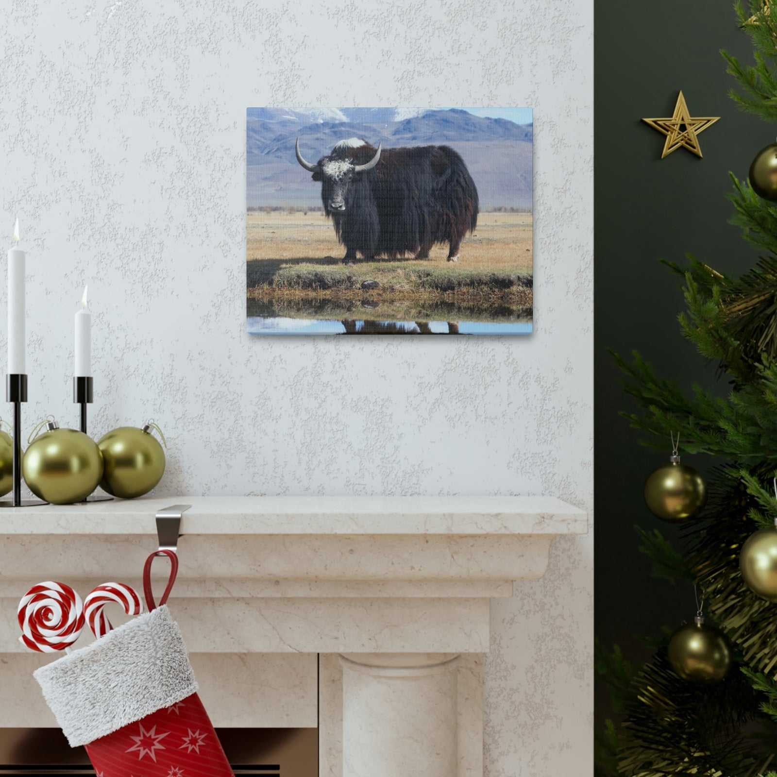 Scripture Walls Majestic Yak Art Majestic Yak Print Animal Wall Art Wildlife Canvas Prints Wall Art Ready to Hang Unframed-Express Your Love Gifts