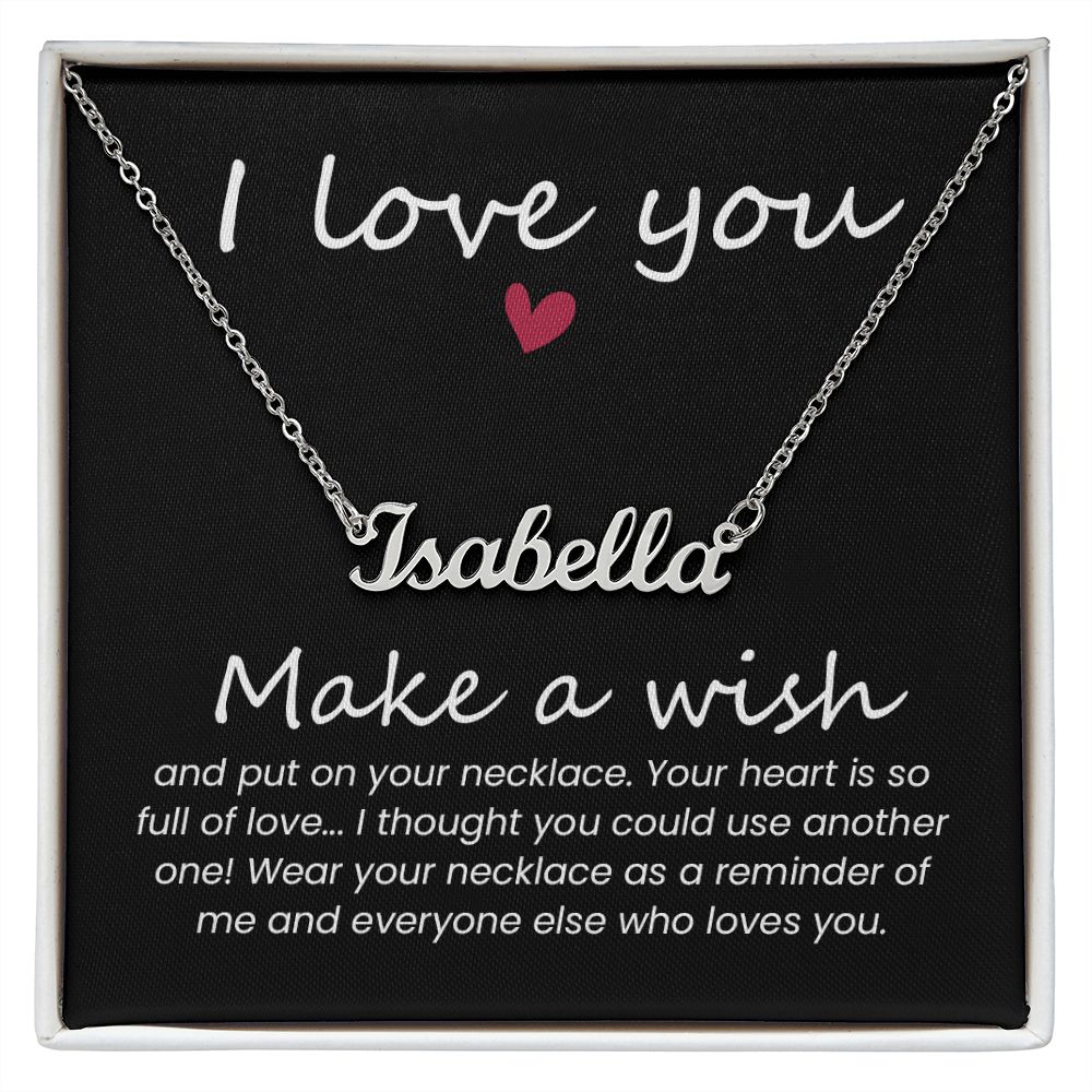 Make a Wish Custom Name Necklace-Express Your Love Gifts