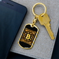 Make Bitcoin Great Again Crypto Gold Keychain Stainless Steel or 18k Gold Dog Tag Keyring-Express Your Love Gifts
