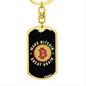 Make Bitcoin Great Again Crypto Keychain Stainless Steel or 18k Gold Dog Tag Keyring-Express Your Love Gifts