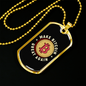 Make Bitcoin Great Again Crypto Necklace Stainless Steel or 18k Gold Dog Tag 24" Chain-Express Your Love Gifts