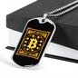 Make Bitcoin Great Again Crypto Necklace Stainless Steel or 18k Gold Dog Tag 24" Chain-Express Your Love Gifts