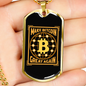 Make Bitcoin Great Again Crypto Necklace Stainless Steel or 18k Gold Dog Tag 24" Chain-Express Your Love Gifts