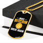 Make Bitcoin Great Crypto Necklace Stainless Steel or 18k Gold Dog Tag 24" Chain-Express Your Love Gifts