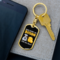 Make Money on Bitcoin Crypto Keychain Stainless Steel or 18k Gold Dog Tag Keyring-Express Your Love Gifts