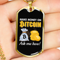 Make Money on Bitcoin Crypto Necklace Stainless Steel or 18k Gold Dog Tag 24" Chain-Express Your Love Gifts