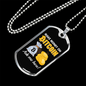 Make Money on Bitcoin Crypto Necklace Stainless Steel or 18k Gold Dog Tag 24" Chain-Express Your Love Gifts