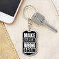 Make Racism Wrong Again Dog Tag Pendant Keychain Stainless Steel or 18k Gold-Express Your Love Gifts