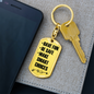 Make Smart Choices Keychain Stainless Steel or 18k Gold Dog Tag Keyring-Express Your Love Gifts