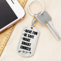 Make Smart Choices Keychain Stainless Steel or 18k Gold Dog Tag Keyring-Express Your Love Gifts
