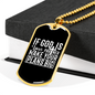 Make Your Plans Big Christian Necklace Stainless Steel or 18k Gold Dog Tag 24" Chain-Express Your Love Gifts