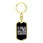 Make Your Plans Big Keychain Stainless Steel or 18k Gold Dog Tag Keyring-Express Your Love Gifts