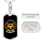 Make Your Plans Keychain Stainless Steel or 18k Gold Dog Tag Keyring-Express Your Love Gifts