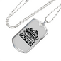 Makes Me Happy Black Christian Necklace Stainless Steel or 18k Gold Dog Tag 24" Chain-Express Your Love Gifts