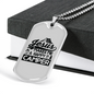 Makes Me Happy Black Christian Necklace Stainless Steel or 18k Gold Dog Tag 24" Chain-Express Your Love Gifts