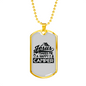 Makes Me Happy Black Christian Necklace Stainless Steel or 18k Gold Dog Tag 24" Chain-Express Your Love Gifts