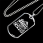 Makes Me Happy White Christian Necklace Stainless Steel or 18k Gold Dog Tag 24" Chain-Express Your Love Gifts