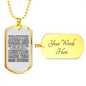 Makes Men Good Christians Christian Necklace Stainless Steel or 18k Gold Dog Tag 24" Chain-Express Your Love Gifts