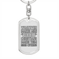 Makes Men Good Christians Keychain Stainless Steel or 18k Gold Dog Tag Keyring-Express Your Love Gifts