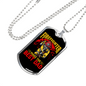 Makes The Best Dad Firefighter Gift Stainless Steel or 18k Gold Dog Tag 24" Chain-Express Your Love Gifts