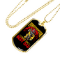 Makes The Best Dad Firefighter Gift Stainless Steel or 18k Gold Dog Tag 24" Chain-Express Your Love Gifts