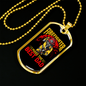 Makes The Best Dad Firefighter Gift Stainless Steel or 18k Gold Dog Tag 24" Chain-Express Your Love Gifts