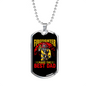 Makes The Best Dad Firefighter Gift Stainless Steel or 18k Gold Dog Tag 24" Chain-Express Your Love Gifts