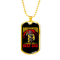 Makes The Best Dad Firefighter Gift Stainless Steel or 18k Gold Dog Tag 24" Chain-Express Your Love Gifts