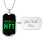 Making Cash With NFT Crypto Necklace Stainless Steel or 18k Gold Dog Tag 24" Chain-Express Your Love Gifts