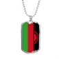 Malawi Flag Necklace Stainless Steel or 18k Gold Dog Tag 24" Chain-Express Your Love Gifts