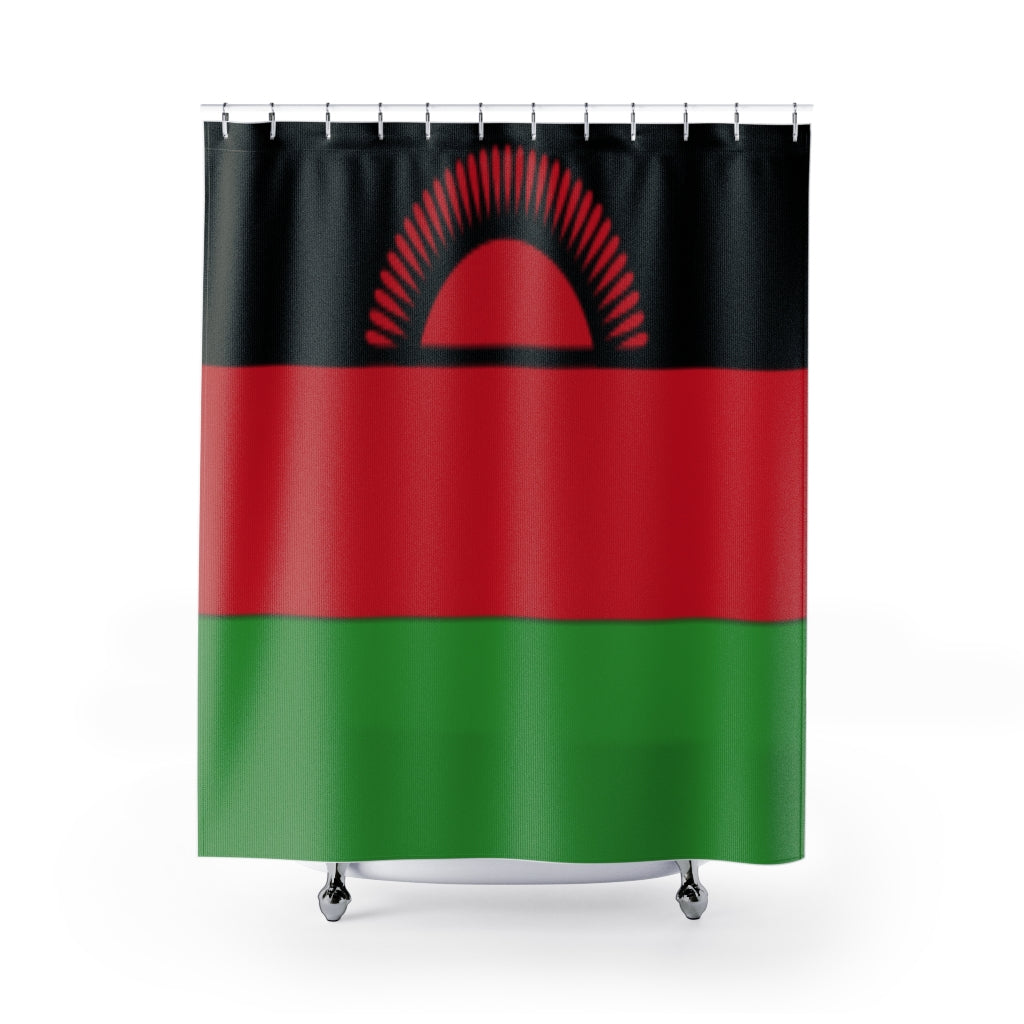 Malawi Flag Stylish Design 71" x 74" Elegant Waterproof Shower Curtain for a Spa-like Bathroom Paradise Exceptional Craftsmanship-Express Your Love Gifts