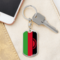 Malawi Flag Swivel Keychain Dog Tag Stainless Steel or 18k Gold-Express Your Love Gifts