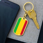 Mali Flag Keychain Dog Tag Stainless Steel or 18k Gold-Express Your Love Gifts