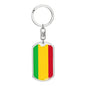 Mali Flag Keychain Dog Tag Stainless Steel or 18k Gold-Express Your Love Gifts