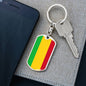 Mali Flag Keychain Dog Tag Stainless Steel or 18k Gold-Express Your Love Gifts