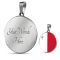 Malta Flag Necklace Circle Pendant Stainless Steel or 18k Gold 18-22"-Express Your Love Gifts