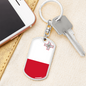 Malta Flag Swivel Keychain Dog Tag Stainless Steel or 18k Gold-Express Your Love Gifts