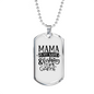 Mama Is My Name & Fishing Is My Game Necklace Stainless Steel or 18k Gold Dog Tag 24" Chain-Express Your Love Gifts