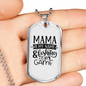 Mama Is My Name & Fishing Is My Game Necklace Stainless Steel or 18k Gold Dog Tag 24" Chain-Express Your Love Gifts